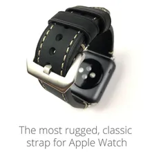 38mm 42mm Apple Watch Band Black Comfortable Leather Watch Strap For Iwatch Apple Watch With Adapter