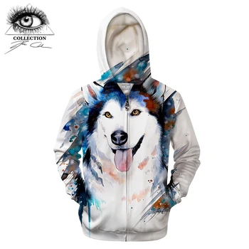 

Husky by Pixie cold Art 3D Printed Zipper Hoodies Men Women Sweatshirts Streetwear Brand Hoodie Harajuku Hooded Autumn Coats