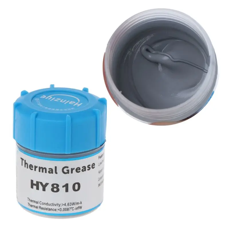 HY810-CN10 10g شحم حراري غرفة تبريد لصق سيليكون ل وحدة المعالجة المركزية الحرارة بالوعة تبريد المعالج HY810-CN10 10g شحم حراري غرفة تبريد لصق سيليكون ل وحدة المعالجة المركزية الحرارة بالوعة تبريد المعالج