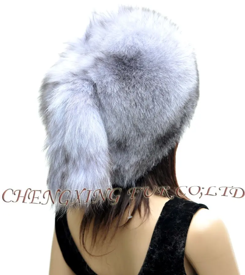 Cx-c-09 Silver Fox все Мех животных Живаго Pill Box Мех животных Hat~ Новое поступление~ груза падения