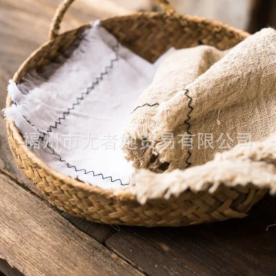 

Linen classic design Reusable Textile Napkin Baking Letter Background Cloth Kitchen Towel Fabric Tablemat Background