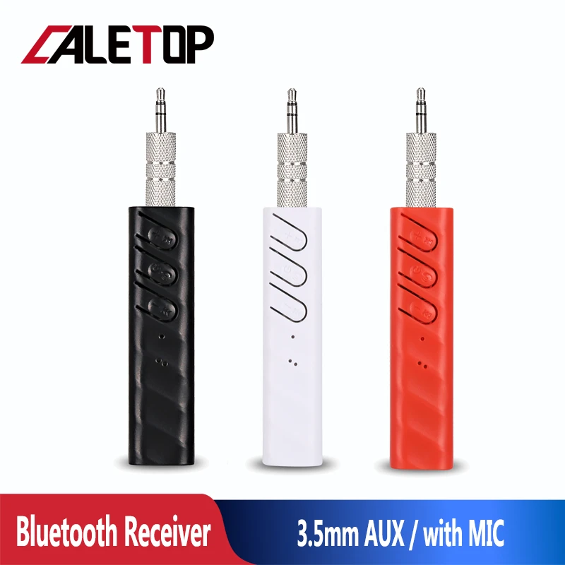 Bluetooth ресивер CALETOP 3 5 мм AUX Jack Handsfree с микрофоном беспроводной автомобильный
