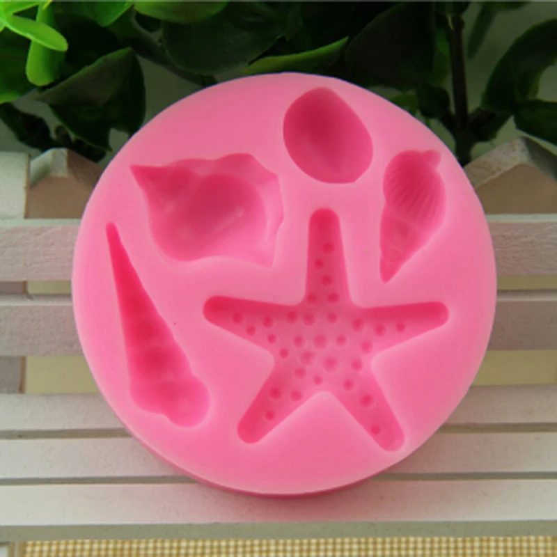 

3D Starfish Sea Shells Animal Silicone Mold Fondant Cake Decorating Tools Silicone Soap Mold Silicone Cake Mold 975511