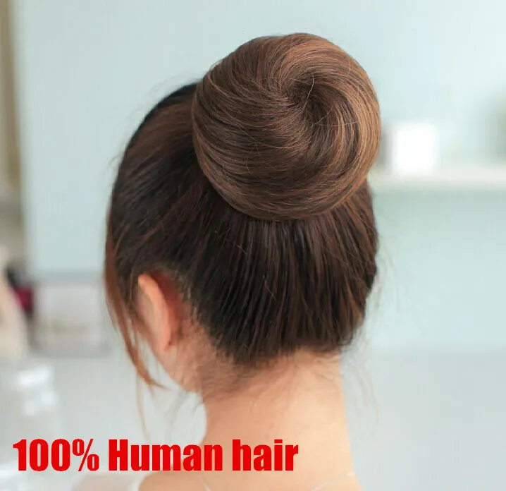 Women Hairpieces Dish Hair Bun Wig Real Hair Fashion Ponytail