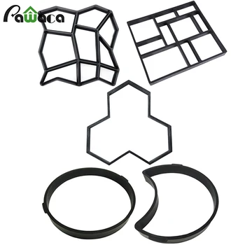 

5 Style Reusable Concrete Path Maker Molds Stepping Stone Paver Lawn Patio Yard Garden DIY Walkway Pavement Paving Moulds Molder