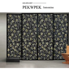 Золотой Жасмин затенение стеклянные наклейки, спальня, окна ванной комнаты, непрозрачный, солнцезащитный, солнцезащитный крем стеклянная пленка