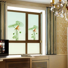 Индивидуальные небольшой свежий стекло наклейку с прозрачной и непрозрачные наждачная бумага окна вставить спальня украшения самоклеящиеся окна