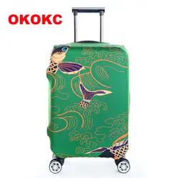 OKOKC Карп Мультфильм Путешествия Чемодан крышка применить 18-32 ''Suicase эластичные Чемодан защитный Пылезащитный чехол толстый дорожные