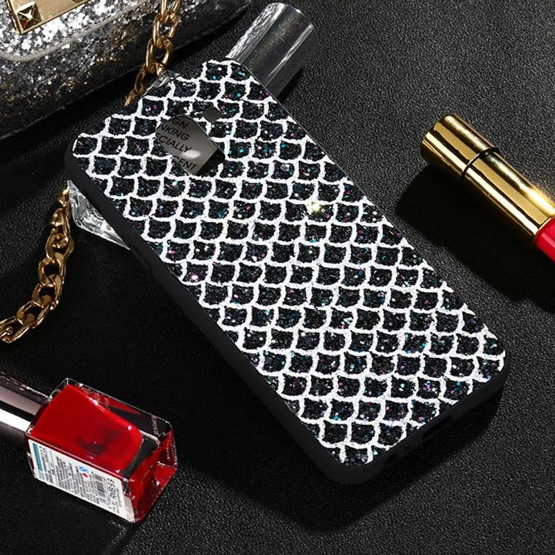 

Bling Flash Chip Case For Samsung A10 Case Anti-kncok Cover For Samsung A40 A60 J4 J6 J8 J7 2017 J730 Covers Phone Shell Back