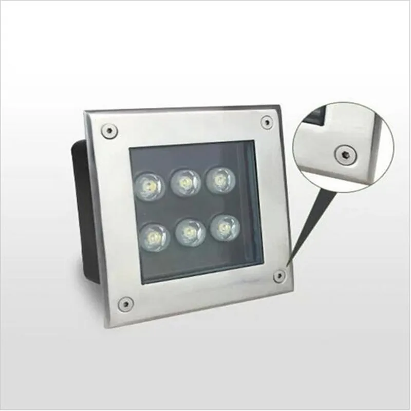 

4PCS/Lot 6*1W LED Underground Lamp Buried Lighting 6W LED Underground Light Outdoor Recessed DC12V/AC85-265V