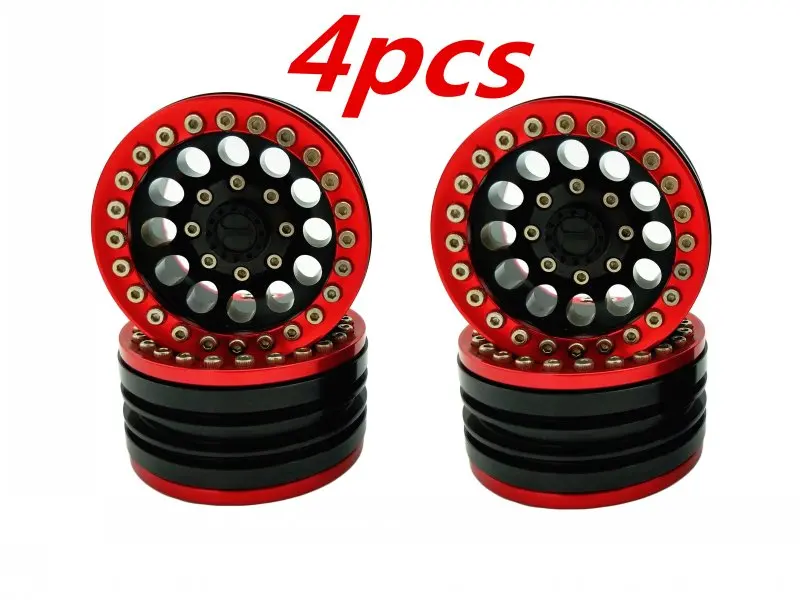 

4PCS 1.9"Beadlock Wheel Rim Tires for 1/10 RC Rock Crawler Axial SCX10 90035 90022 90046 90047 RC4WD D90 D110 TF2 Traxxas TRX-4