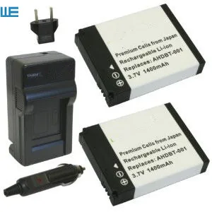 2X AHDBT-001 AHDBT-002 AHDBT001 AHDBT002 1400 мАч батарея + зарядное устройство для Gopro HD шлем HERO Motorsports