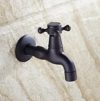 

Europe style retro black Washing Machine Taps wall mounted single handle cold water Washing Machine faucet bathroom accessories