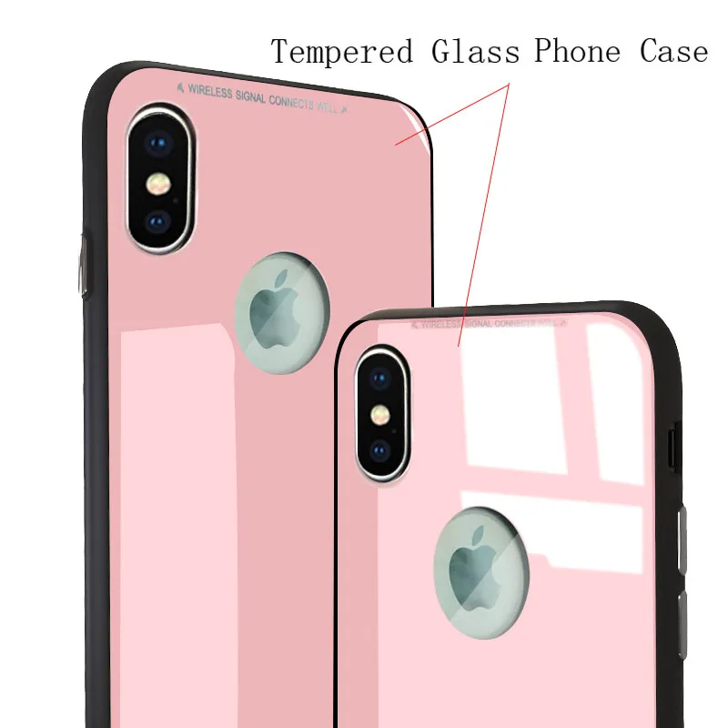 Haissky Tempered Glass Case Cover for iPhone X Ultra Slim Tempered