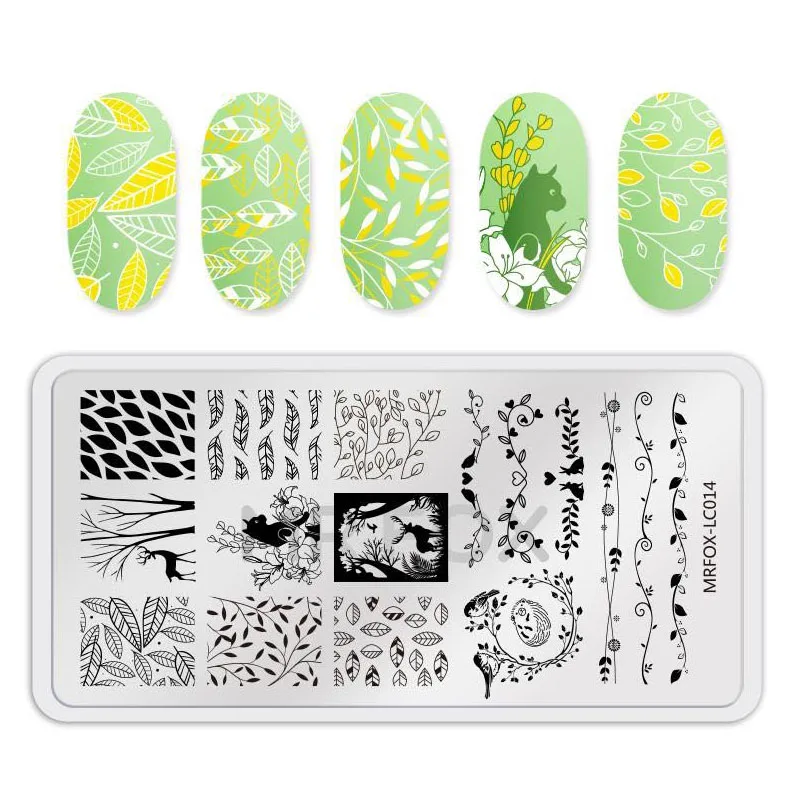 

WAKEFULNESS Flowers Leaves Nail Art Stamping Plate Heart Nail Art Image Template Stencils Beauty Manicure Stamp Tools