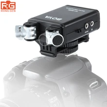 BOYA BY-SM80 двухканальный SLR интервью с микрофоном записывающая камера стерео запись указывающий микрофон для Canon Nikon sony