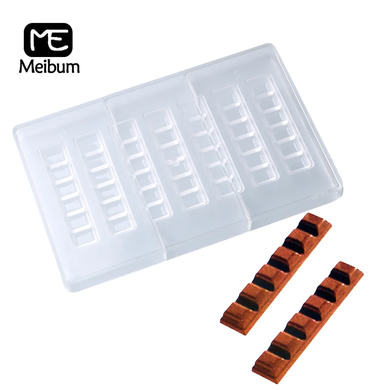 

Meibum 7 Cavity Polycarbonate Chocolate Mold Homemade Rectangle Break-Apart Candy Chunk Mould Cake Decoration Confectionery Pan