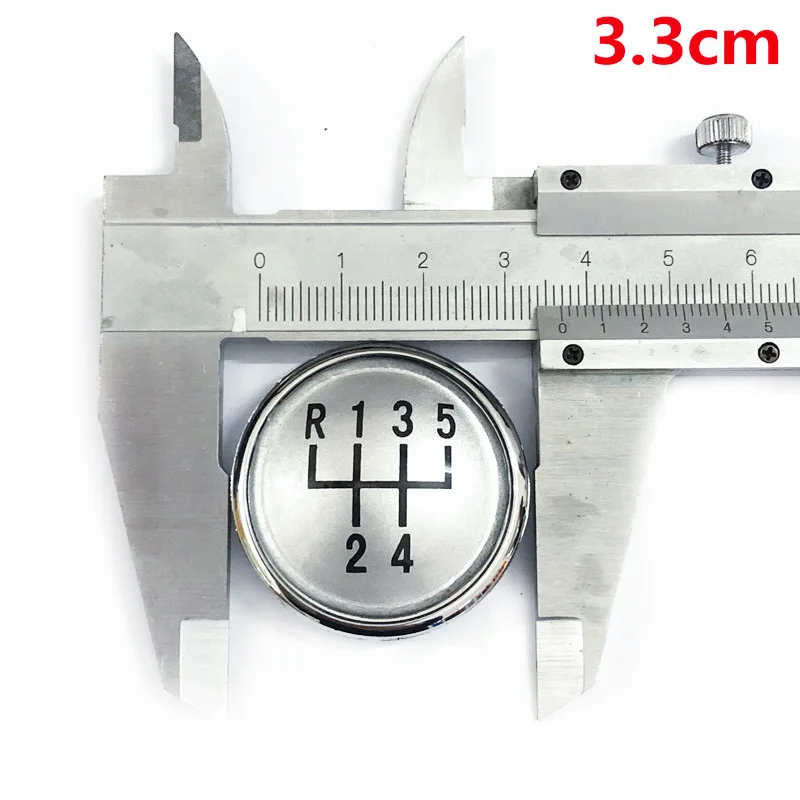 5/6 Скорость автомобиля цвета: красный и серебристый черный подшипниковый переключения кнопка с фиксацией Кепки чехлы для VW Volkswagen Golf Jetta MK3 MK4 GTI Bora поло IBIZA CADDY