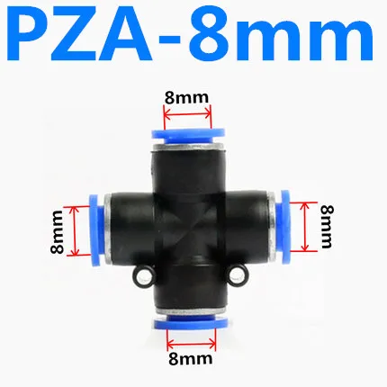 Пневматические аксессуары, БЫСТРОРАЗЪЕМНАЯ муфта для шланга, воздушный конector Push Fast Impulse Tire, автомобильный фитинг OD 4 мм 6 мм 8 мм 10 12 - Цвет: PZA-8