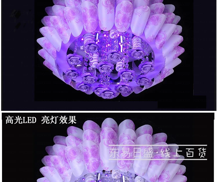 Современная простая Светодиодная потолочная лампа, круглая хрустальная лампа для спальни, теплая креативная романтическая лампа для комнаты TA9198