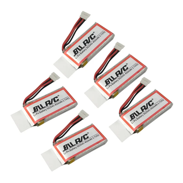 

5PCS 7.4V 450mah Battery for UDI U919A U919 U945A U845A RC helicopter 3D Flip 2.4G 4ch 6 Axis Drone RC quadcopter spare parts