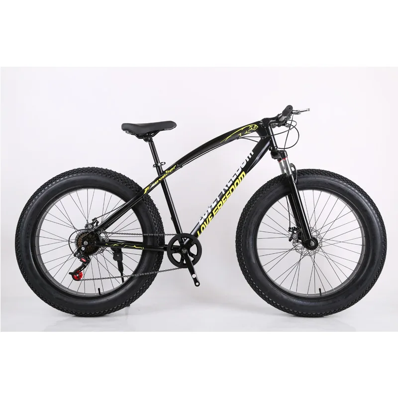 

Black Mech Mountain Bike Snow Bike 27 Speed Dual Disc Brake Wide Cross Cross Country Bike