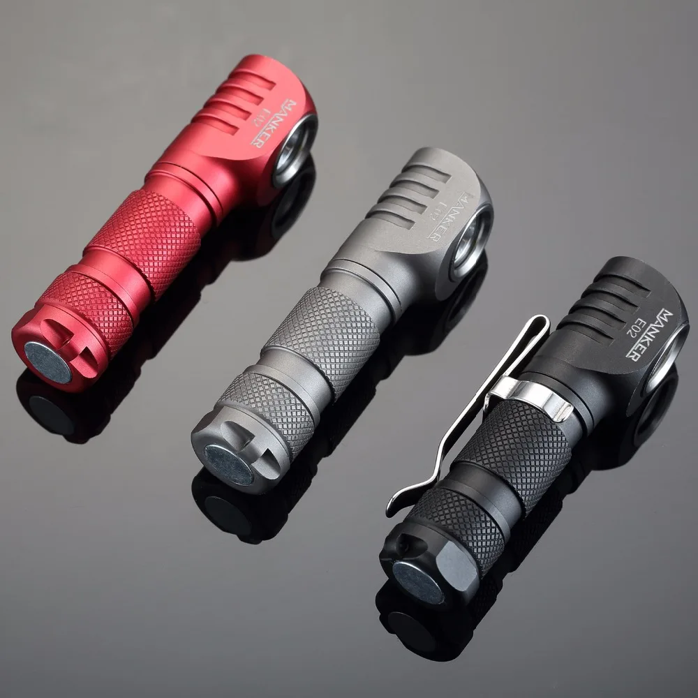 Светодиодный мини фонарик Manker E02 220 лм CREE XPG3 / High CRI Nichia 219C с обратимой клипсой и