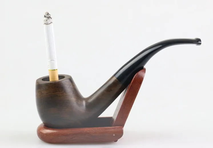 

High-grade Multifunctional2 uses wood engraving bent Smoking pipe Vintage tobacco Pipe portable Cigarette Holder p508