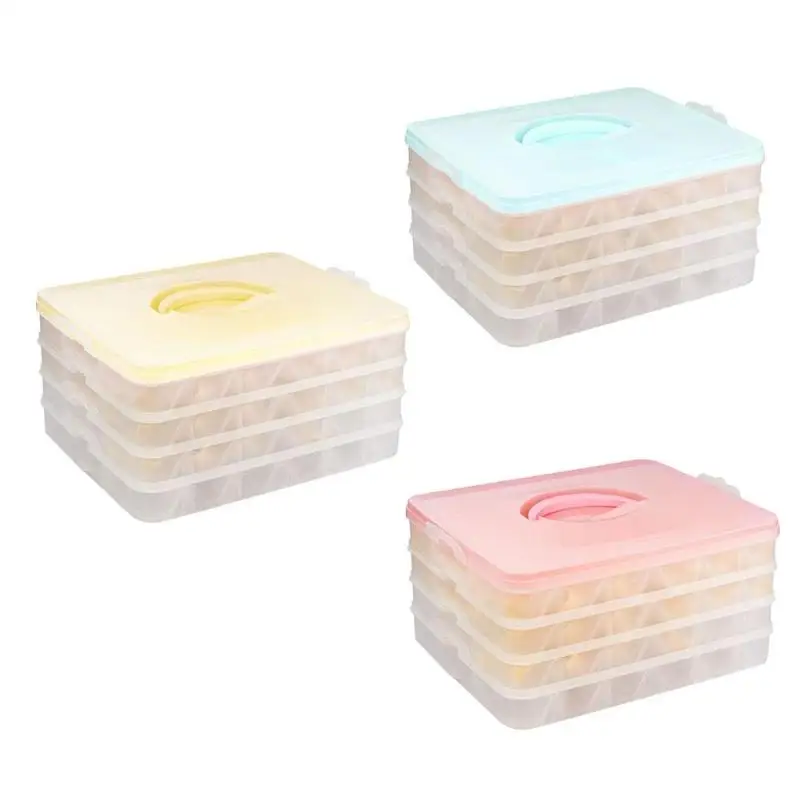 

1pc Four-Layer Dumpling Box Holder PP Quick-frozen Dumpling Storage Fresh-keeping Box Home Tools Supplies For Home Fridge Use