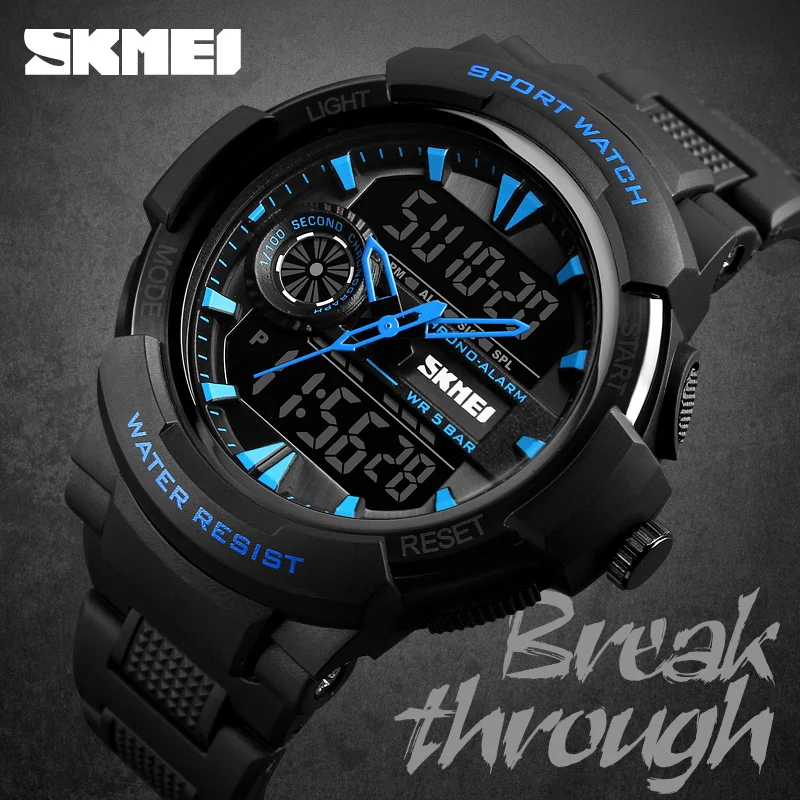 

SKMEI Men's Sport Watches Luxury Brand Digital Back Light Wristwatches Waterproof Analog Men Quartz Clock Relogio Masculino 1320