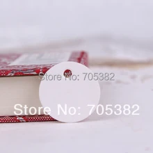 Диаметр: 2 см(со шнуром) маленькие белые тегов закладки бумаги швейные теги бирка(ss-581