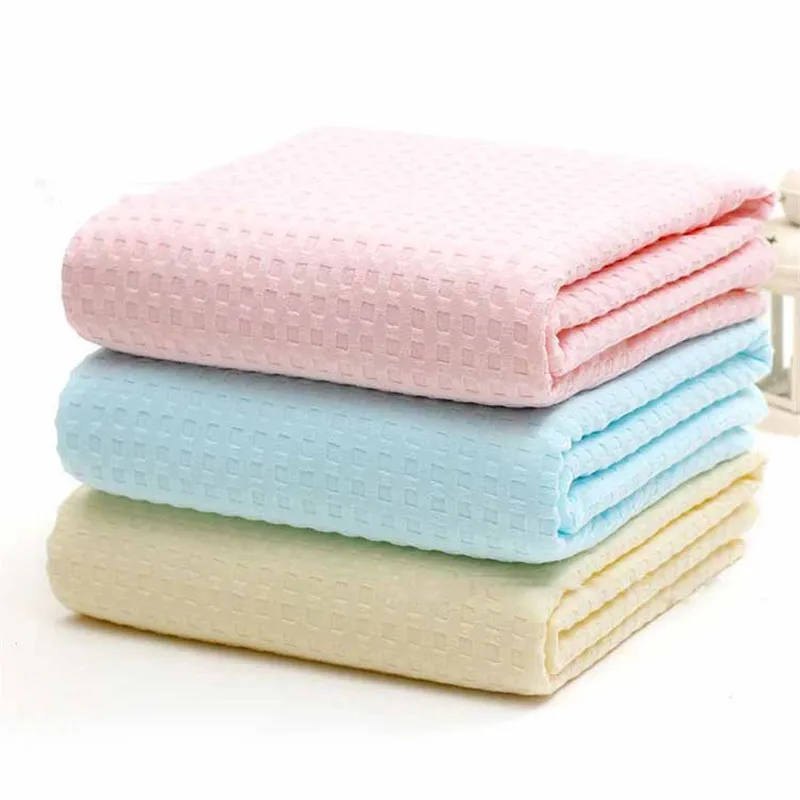 

Summer Breathable Baby Blanket Infant Cotton Bedding Sofa Cover Fashion Solid Color Newborn Bebes Air Condition Blankets 200*150