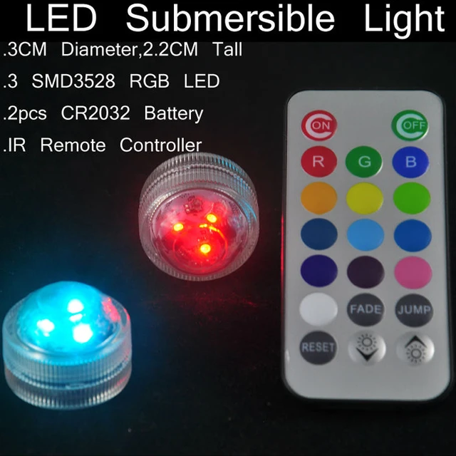 Mini Waterdichte LED verlichting met afstandsbediening voor glas ... Mini Waterdichte LED verlichting met afstandsbediening voor glas ...
