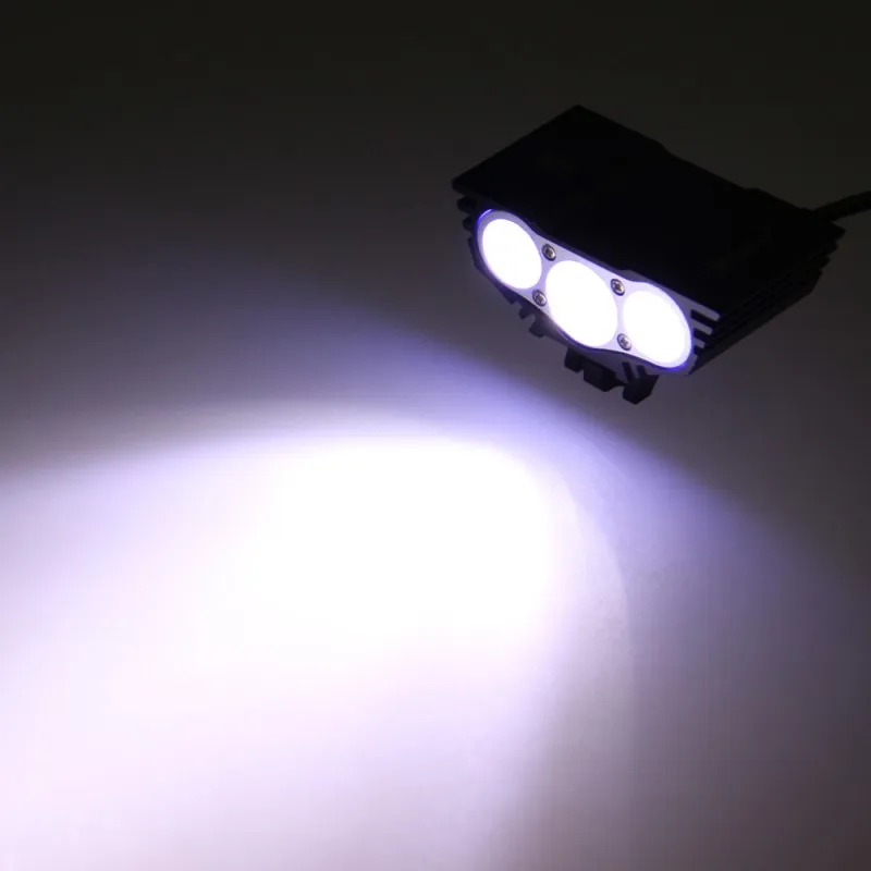 Waterproof 3XT6 LED Bicycle Light 10000LM Front Bike Head Light Night Cycling Lamp 5V USB Headlamp Only Lamp No Battery