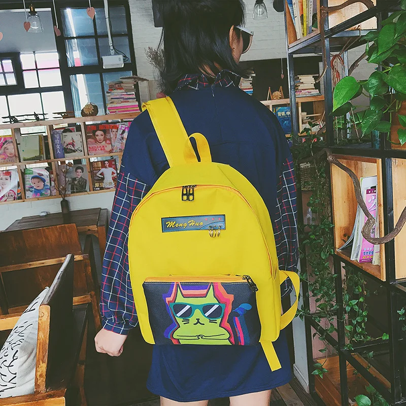 2017 Hot Multifuncional Personalized Detachable Pocket Backpack Fashion Separable Shoulder Bag 2pc School Bag Casual Travel Bags (71)