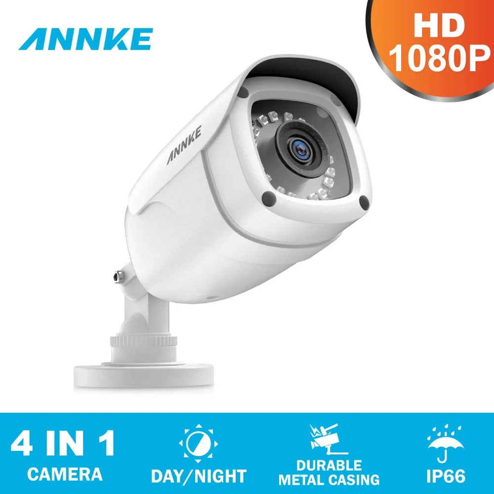 

ANNKE 2MP 1080P 4in1 Security HD Camera IR-Cut Night Vision Audio Recording Video Surveillance System CCTV Waterproof Housing