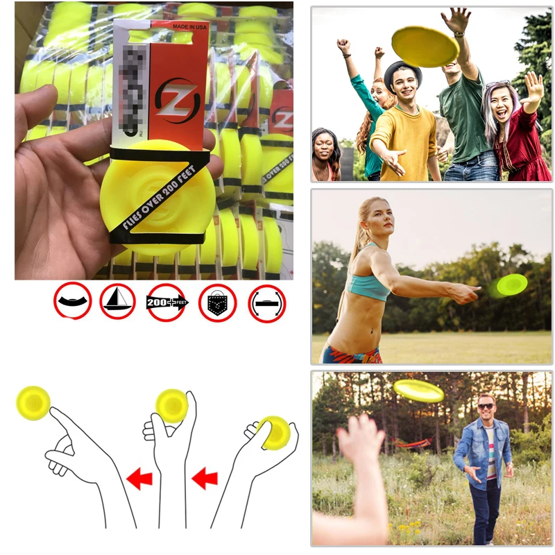 

The New Way To Play Mini Flying Disc Frisbie Pocket Flexible Soft New Spin In Catching Game Frisbie Adult Beach Outdoor