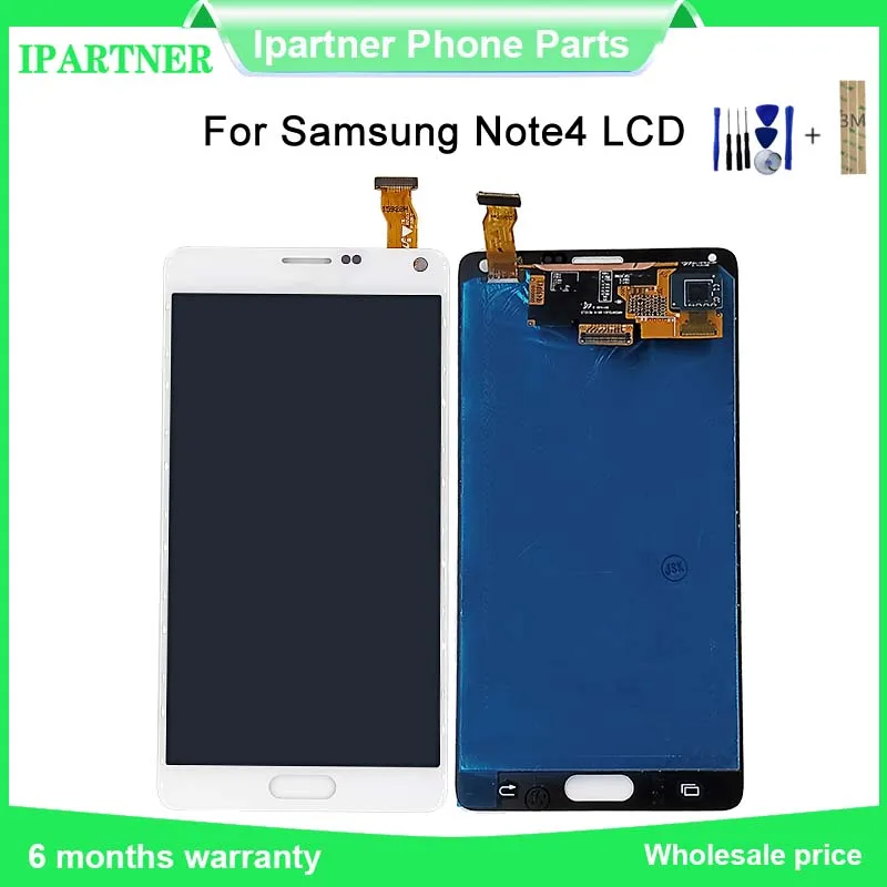 

5.7 Inch Super OLED for Samsung Note4 N910 N910C N910A N910F LCD Display Touch Screen Digitizer Assembly Replacement Parts