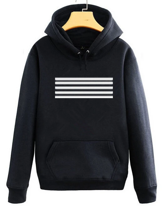 

Bigbang concert same made stripes printing hoodies gd top black white pullover sweatshirt vip's supportive tracksuits