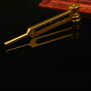 

golden color 128C tuning fork nervous system testing tuning fork alloy frequency 128Hz