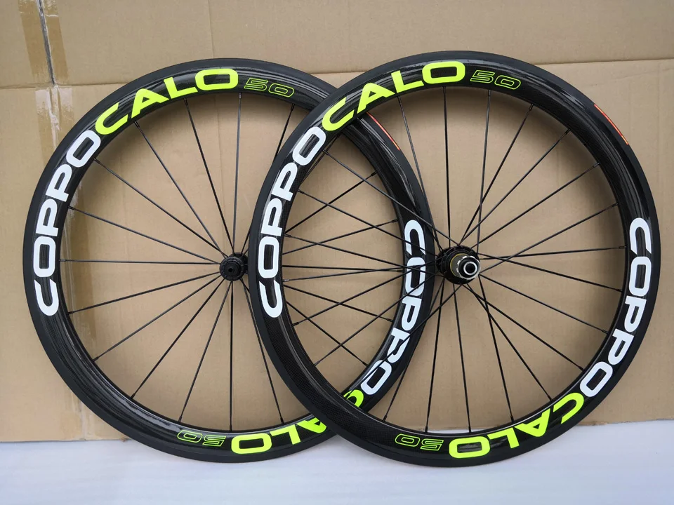 

factory sale 700C Racing Bicycle carbon wheels 50mm white decal Carbon Road Bike Wheelset clincher 25mm width or 23mm