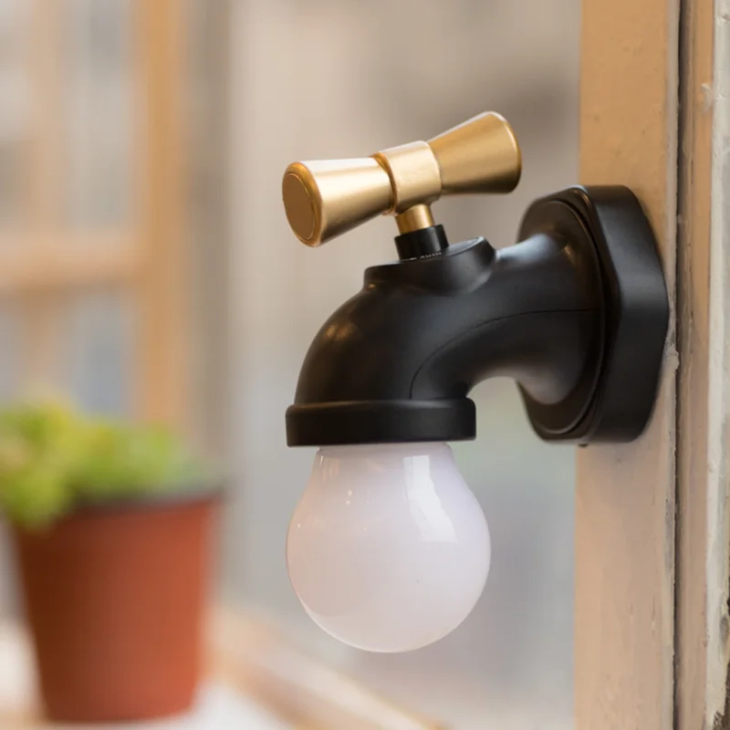 Дизайнерский СВЕТОДИОДНЫЙ Светильник-ночник с датчиком движения, голосовое управление, светодиодный ночник, Перезаряжаемый USB кран, настенный светильник, внутренний светильник ing