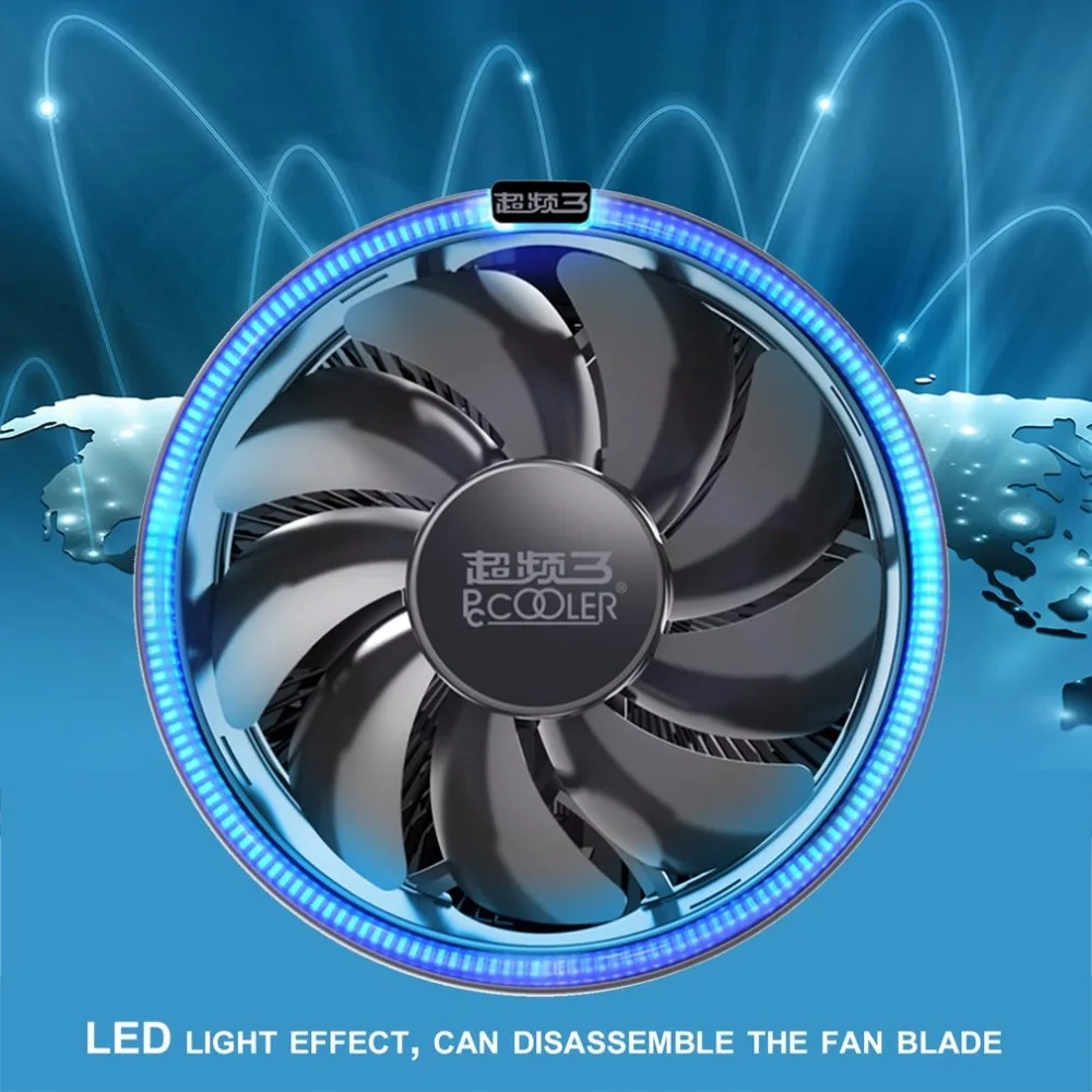 Pccooler 12 cm وحدة المعالجة المركزية تبريد مروحة مع LED فتحة PWM الصامتة برودة الهيدروليكية تحمل 3pin وحدة المعالجة المركزية التبريد المبرد انخفاض الش...