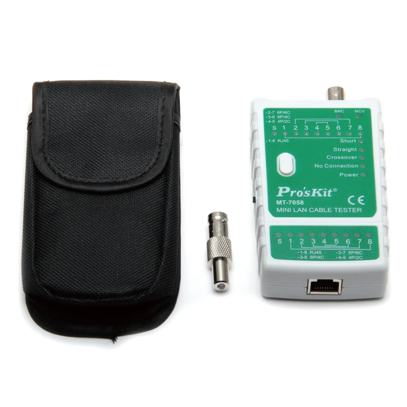 Тестер кабеля Pro'sKit MT 7058 Mini BNC Многофункциональный сетевой тестер беспроводной