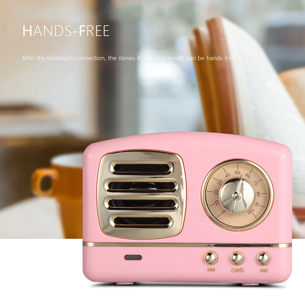 HM11 Retro Bluetooth Speaker Vintage Wireless Stereo Speaker Mini Outdoor Altavoz With Mic AUX Portable Handsfree Car Mp3 Player (8)
