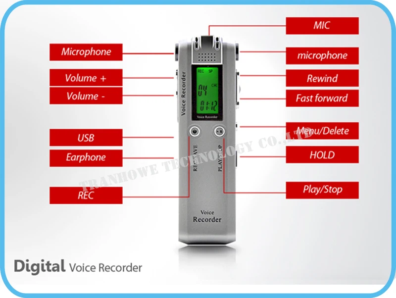 Профессиональный 4 Гб цифровой голосовой аудио USB рекордер Диктофон с MP3-плеером функция+ FM радио