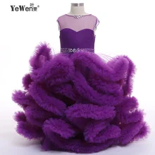 Облако маленький цветок девочки платья для свадеб Ребенок Партийные платьев секси дети изображения Платье дети пром платья вечерние платья на заказ размер