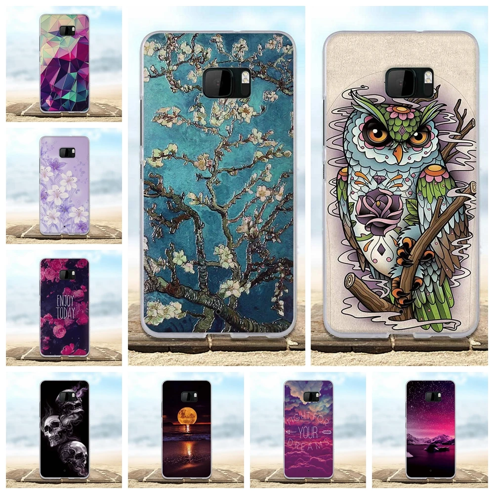 

For HTC U Ultra Case Soft TPU Silicone Fundas Coque For HTC U Ultra Back Cover 3D Flower Bags Shell Ultra Thin 5.7'' Phone Cases