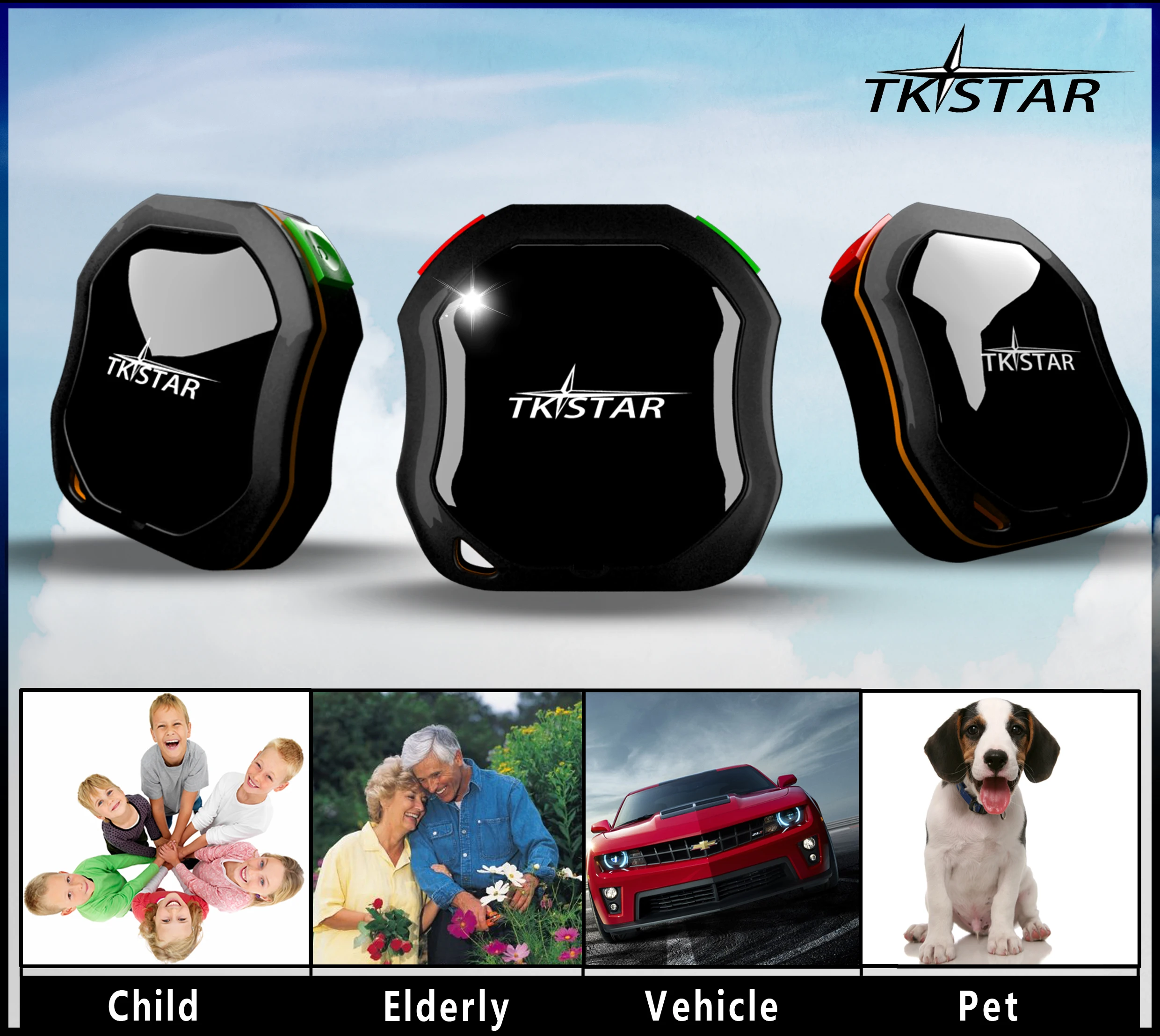 TKSTAR TK1000 LK109 Водонепроницаемый мини Персональный GPS трекер локатор для детей