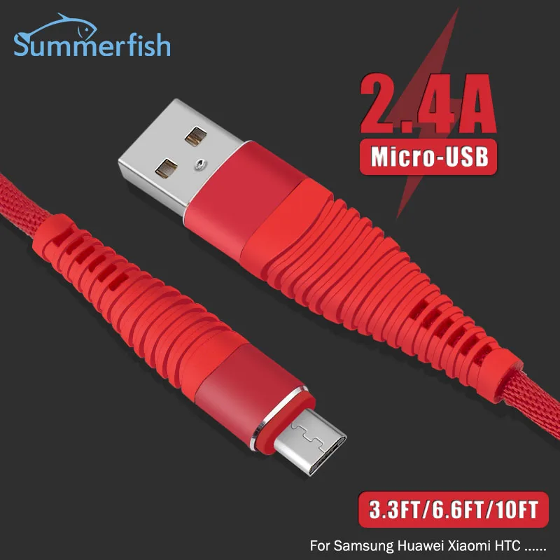 

Summerfish Micro USB Cable Fast Charging Charger Cord For Samsung Xiaomi Redmi Note 5 Pro Honor Tablet Android Phone cable